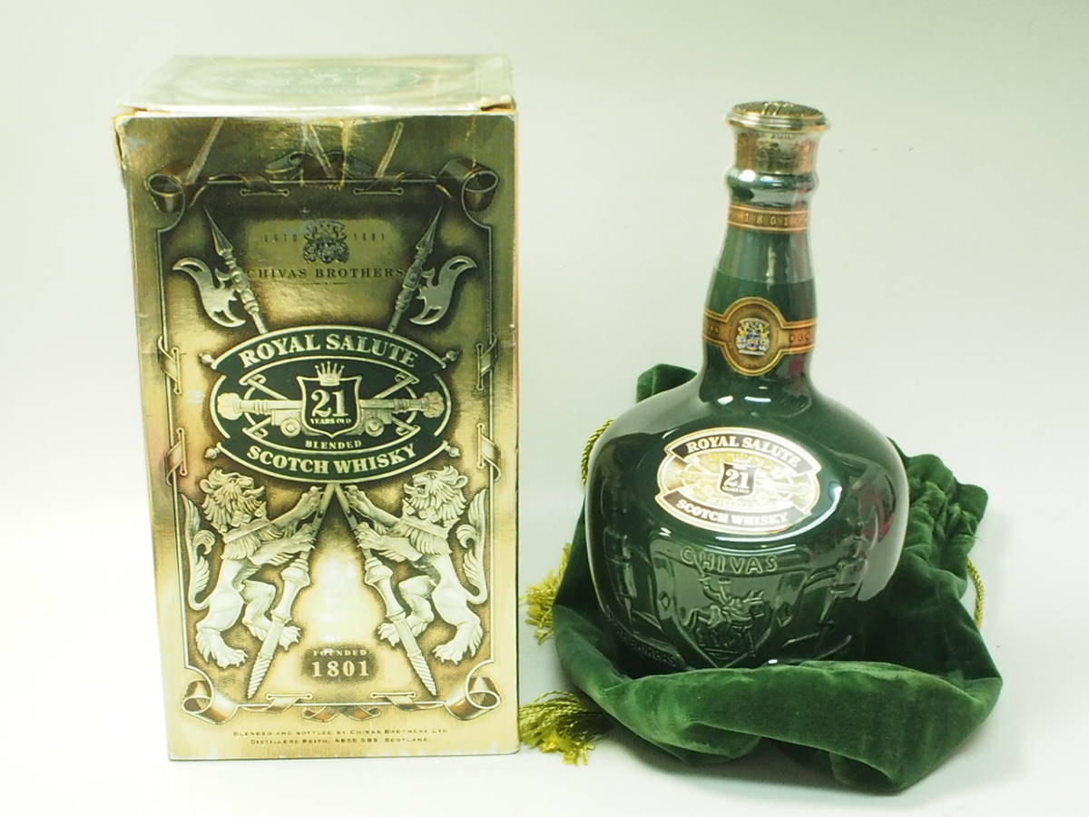【古酒・未開栓】シーバス ロイヤルサルート 21年 緑 箱付 重量950g 未開栓 古酒 シーバスリーガル ロイヤルサルート 21年 CHIVAS REGAL