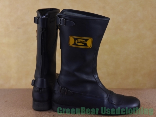 R341◆イタリア製【GIEFFE】ビンテージ バイクブーツ 黒 ブラック メンズ 28cmくらい 
