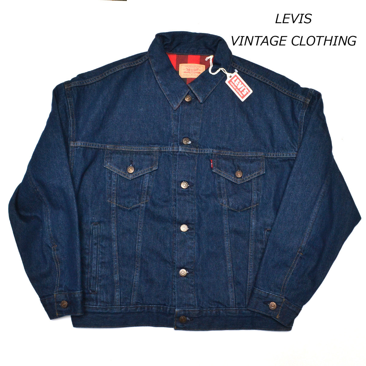 ●M82137 未使用 定価38500円 LEVIS VINTAGE CLOTHING 80'S FLANNEL 18871-0002 デニムジャケット Mサイズ RINSE リーバイス メンズ
