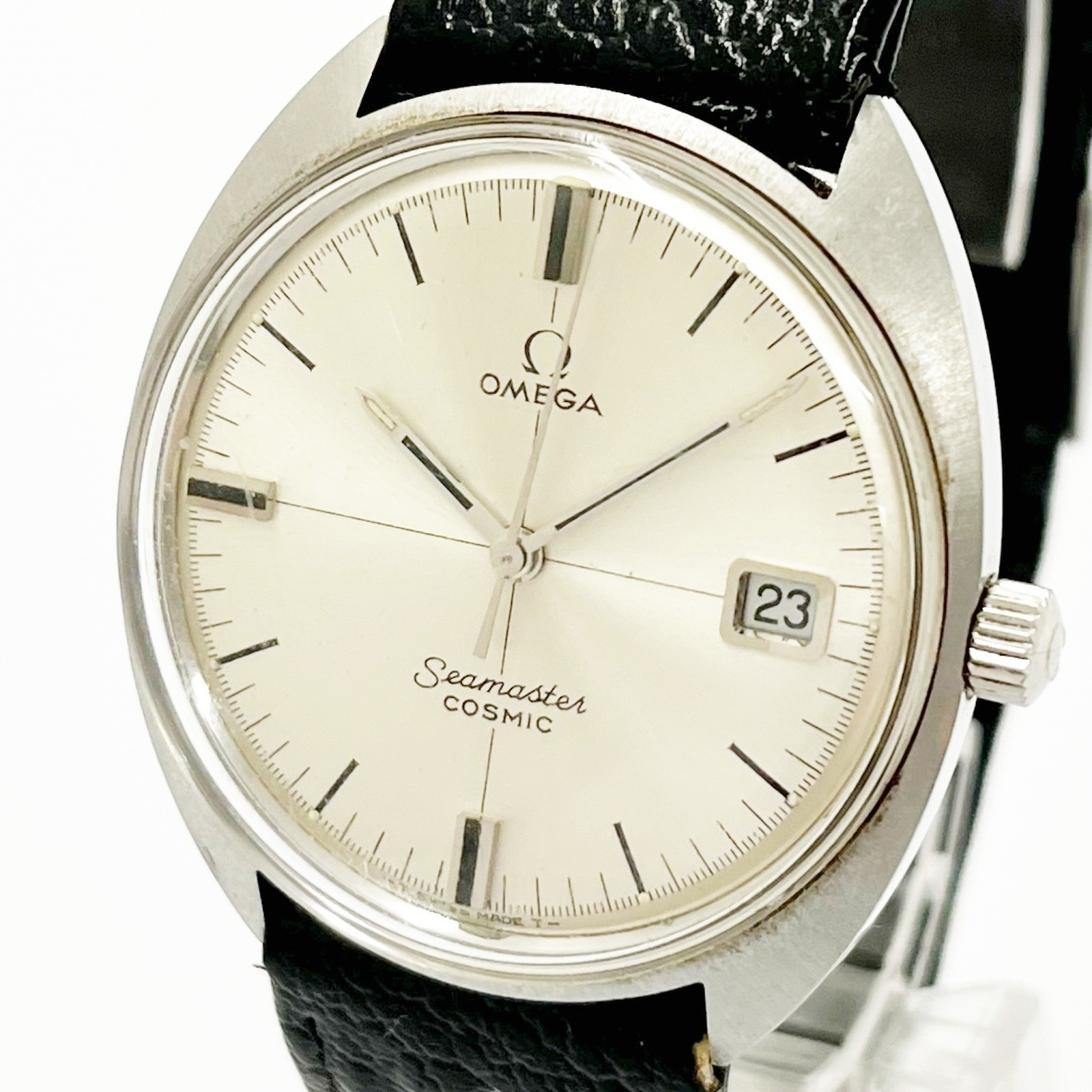 HOT，大人気 1円スタート ヴィンテージ OMEGA オメガ シーマスター コスミック SS&times;革ベルト デイト 自動巻き メンズ 92135 腕時計(その他)｜売買されたオークション情報、yahooの商品情報をアーカイブ公 シーマスター