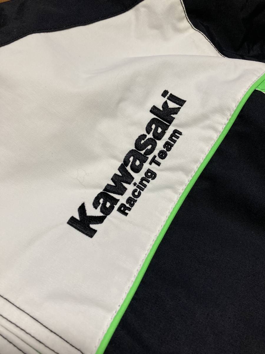 未使用☆[KAWASAKI×RS TAICHI] 当時物 racing team ロゴ刺繍 ナイロン 