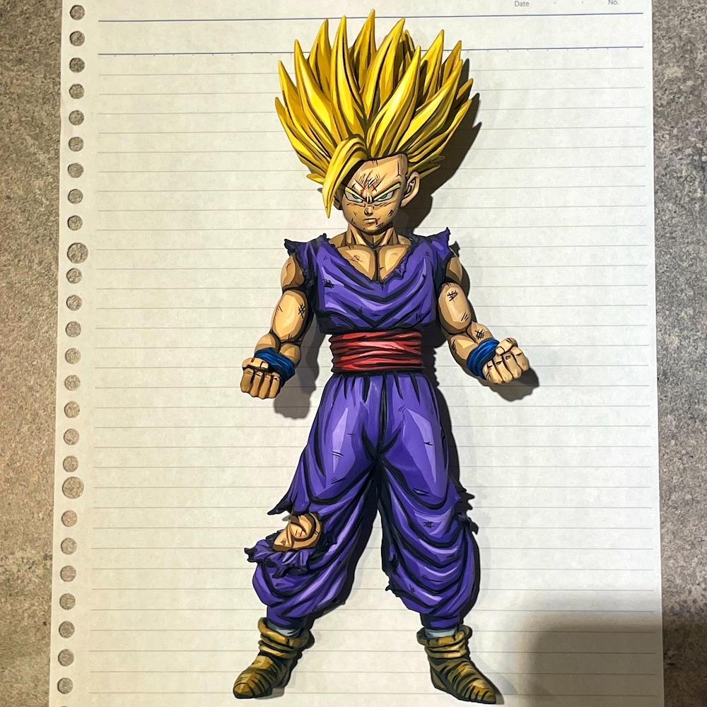 ドラゴンボール 孫悟飯 フィギュア フルリペイント 二次元彩色 アニメ