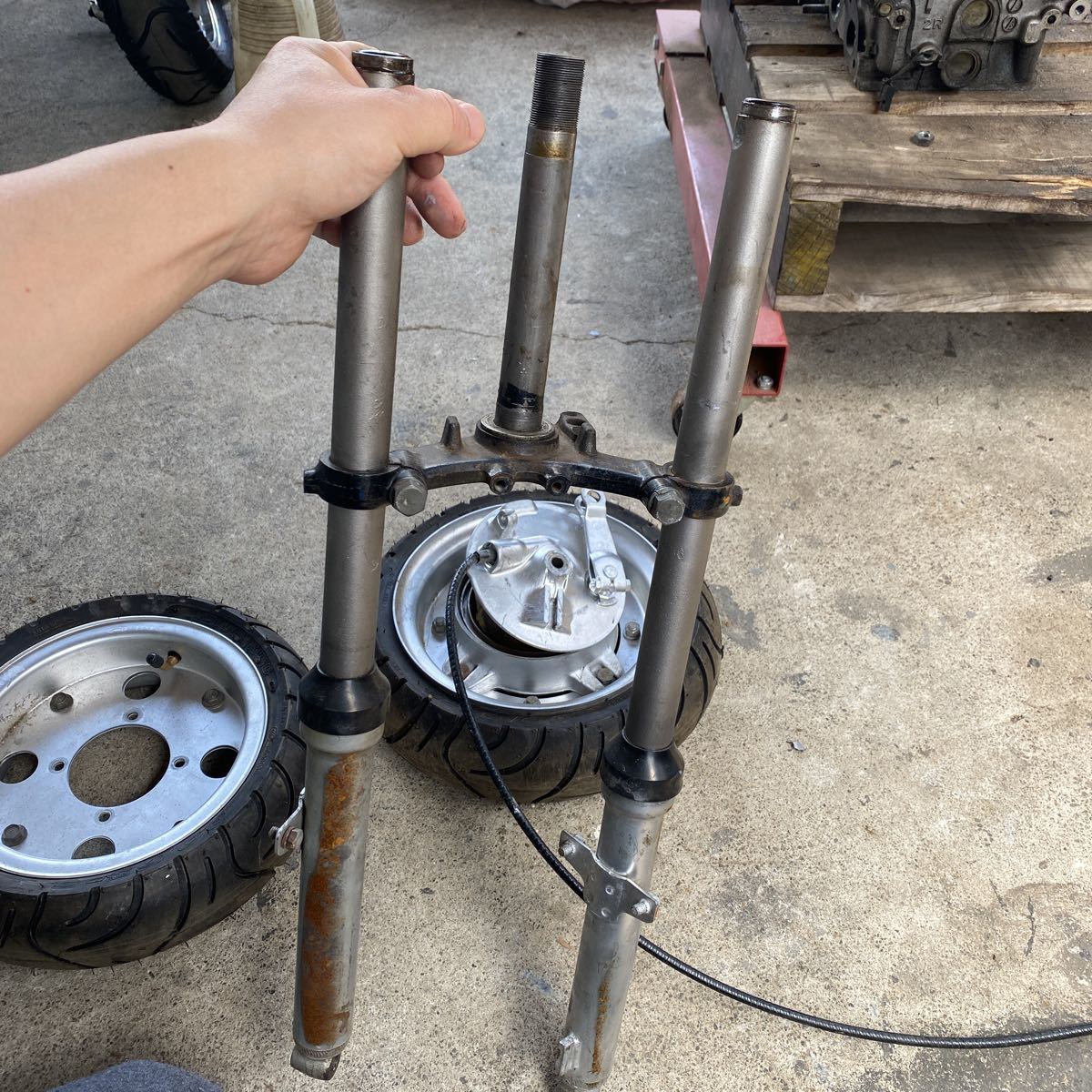 モンキー用 前後ホイール フォークセット ヤマハ？？？ モンキー125