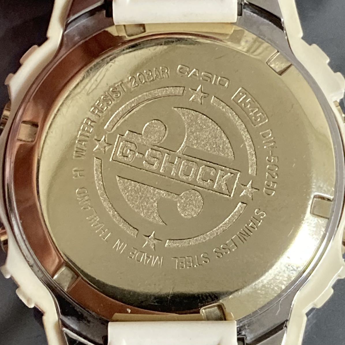 良品 G-SHOCK DW-5025D-8JF 25周年記念限定 オーシャングレー ゴールド