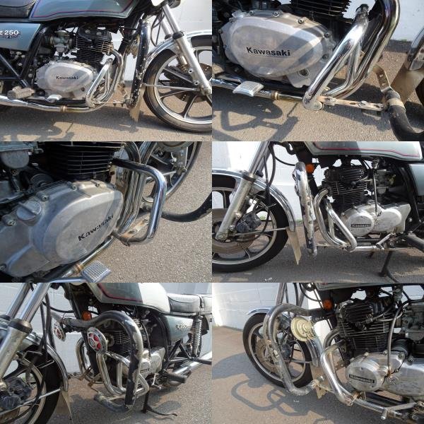 当時物】カワサキ Z250FT 純正エンジンガード 転倒傷無 検索 