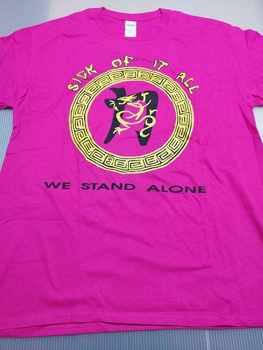 大得価，定番 SICK OF IT ALL Tシャツ we stand alone ピンクL / agnostic front madball cro-mags leeway crumbsuckers bad brains(Tシャツ)｜売買されたオークション情報、yahooの商品情報をアーカイブ公開 - オークファン Tシャツ