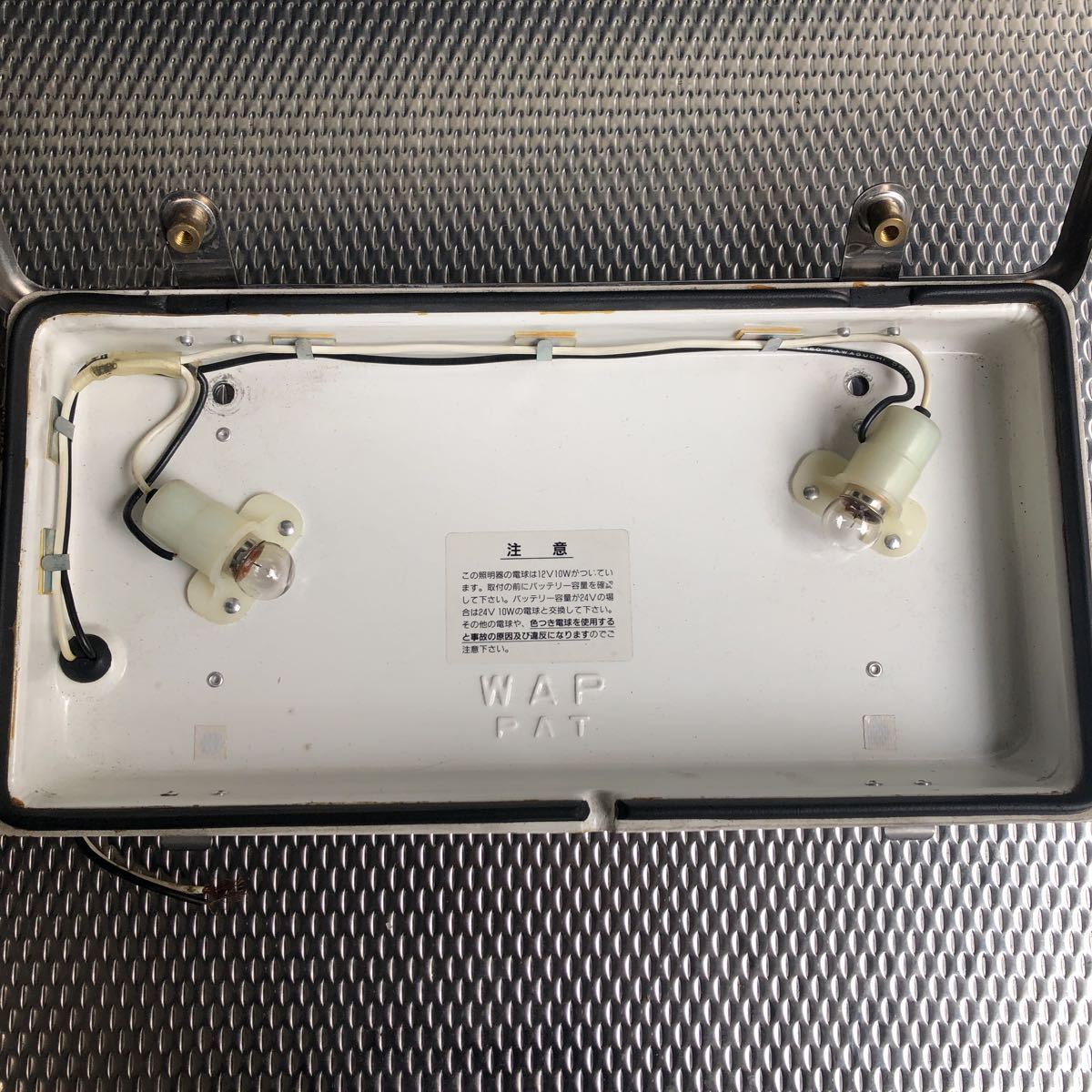 WAPワールドオート電球字光式ナンバーフレーム 前後2枚 当時物 旧車  