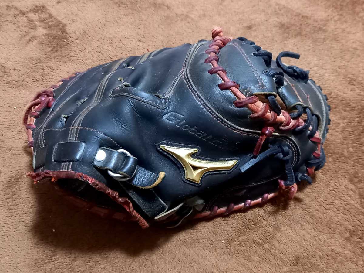 送料無料】 Mizuno 軟式 キャッチャーミット 中古 (ミズノ グローバル  