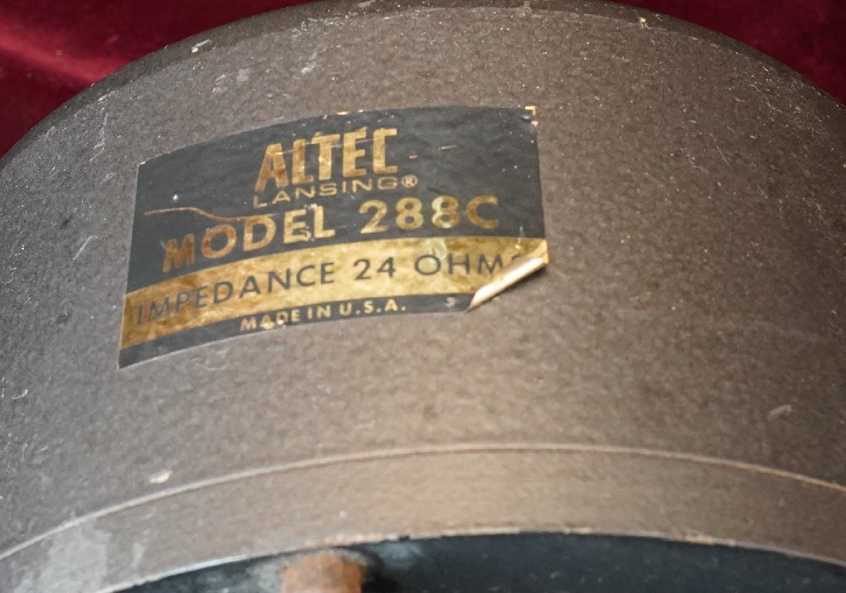 A&P○ヴィンテ－ジ：ALTEC：288C:24オ－ム：ペア：リ－ド断線：JUNK 