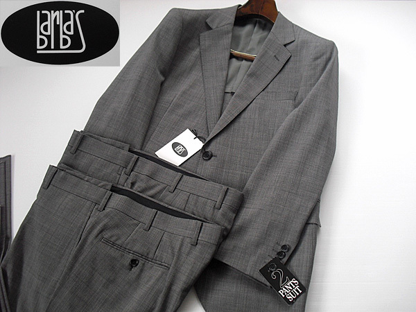 【新品】春夏 オンワード正規品 バルバス barbas 2パンツ仕様 シングルスーツ スペアパンツ付き ウール混 グレー BB5