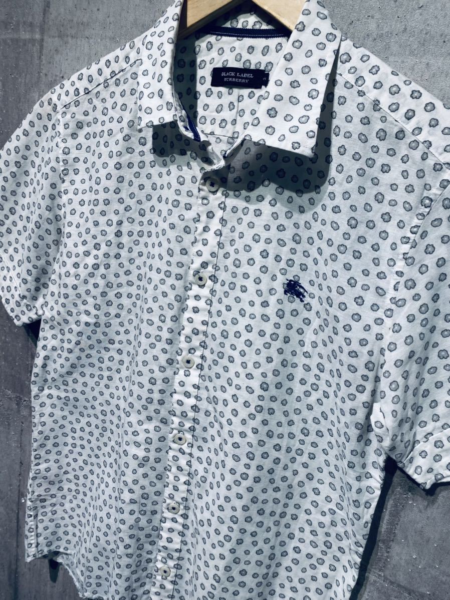 希少！夏目前！BURBERRY BLACK LABEL☆メンズ2 薄手 レオパード柄 麻  