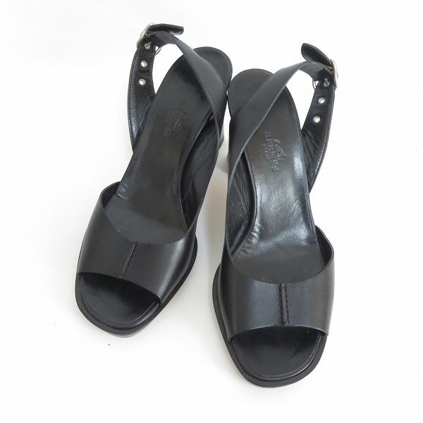 sus エルメス HERMES サンダル 黒 36 1/2 SEMELLE CUIR sale sus エルメス HERMES サンダル 黒 36 1/2 SEMELLE CUIR sale