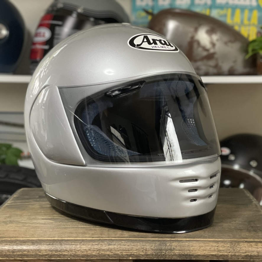 1円〜☆ARAI アライ フルフェイス ヘルメット RAPIDE ラパイド ブライトシルバー/59-60 （Lサイズ相当）送料無料 アライ Arai RAPIDE レッド ツーリング 1円〜☆ARAI