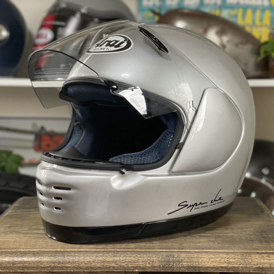 1円〜☆ARAI アライ フルフェイス ヘルメット RAPIDE ラパイド ブライトシルバー/59-60 （Lサイズ相当）送料無料 アライ Arai RAPIDE レッド ツーリング 1円〜☆ARAI