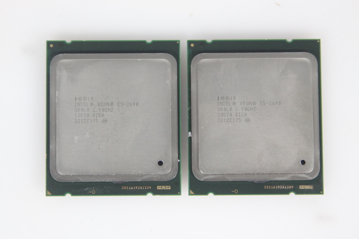 CPU INTEL XEON E5-2690 2.90GHz　2個セット　インテル 【ジャンク品】