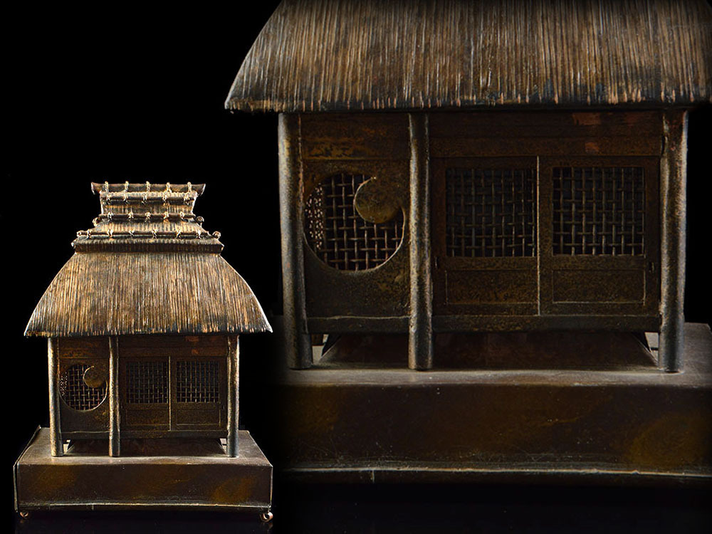 数量限定，爆買い雲 某資産家収蔵品 古銅 細密彫刻茅葺小屋形香炉 高さ21cm 古美術品 琢斎旧家蔵出 AA161(その他)｜売買されたオークション情報、yahooの商品情報をアーカイブ公開 - オークファン その他