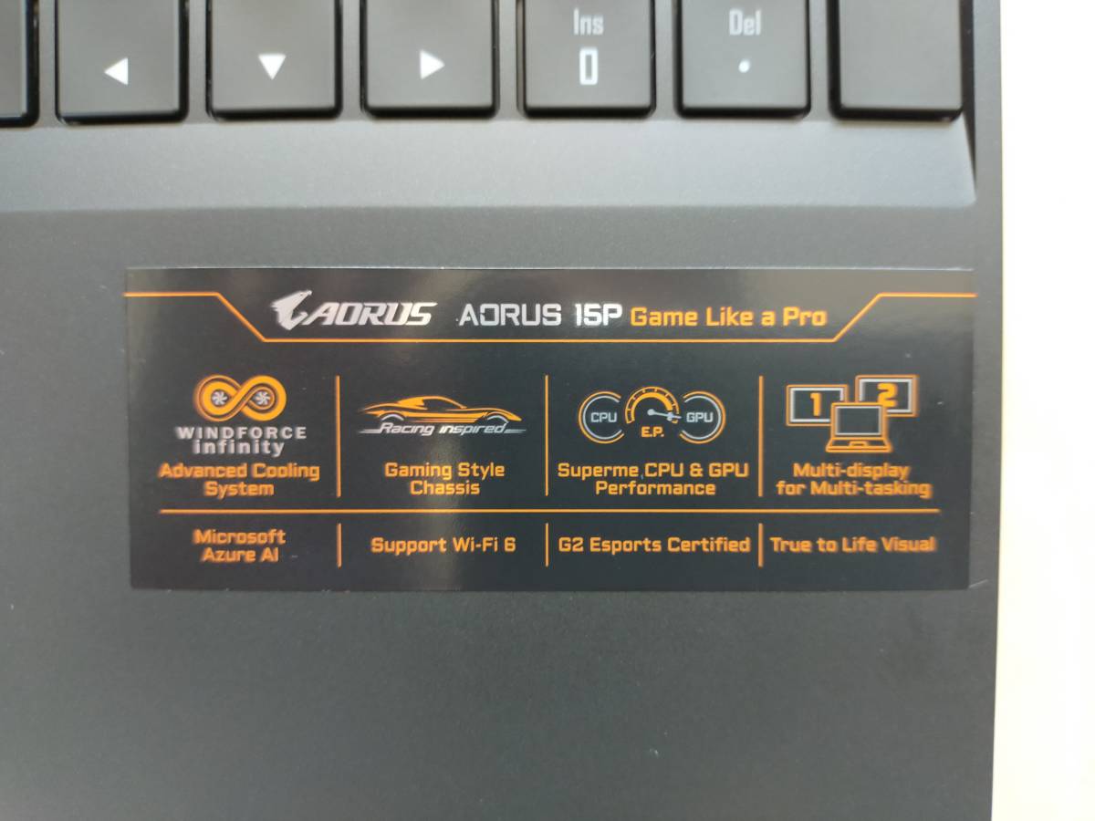 美品 GIGABYTE AORUS 15P XC 8JP 2430SH ゲーミングノート Azure AI