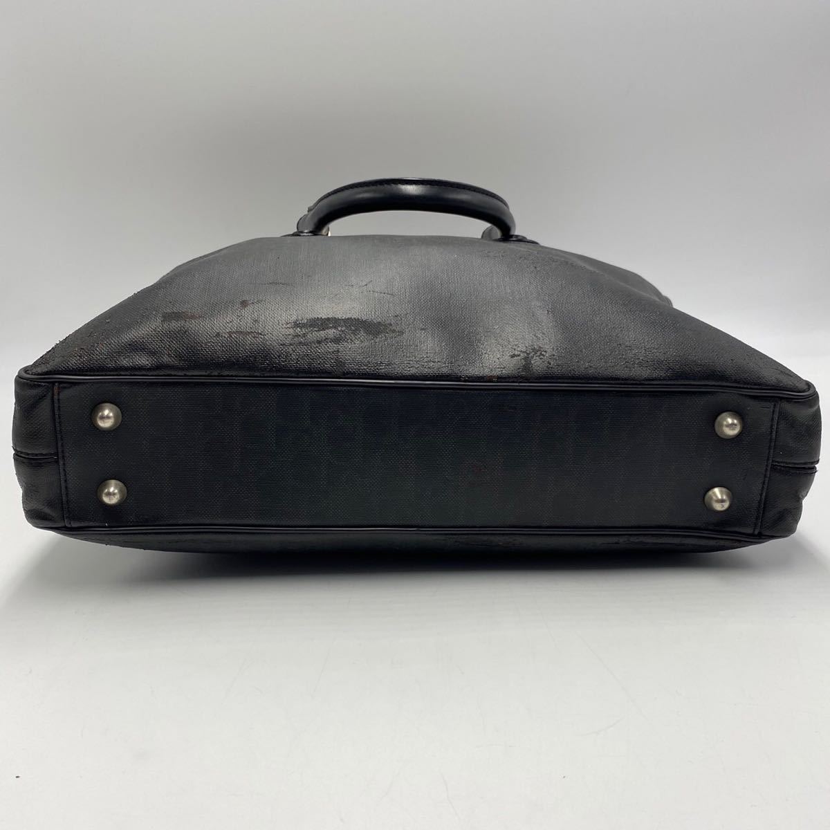 1円《極美品》 Dior HOMME メンズ ビジネスバッグ トロッター柄 