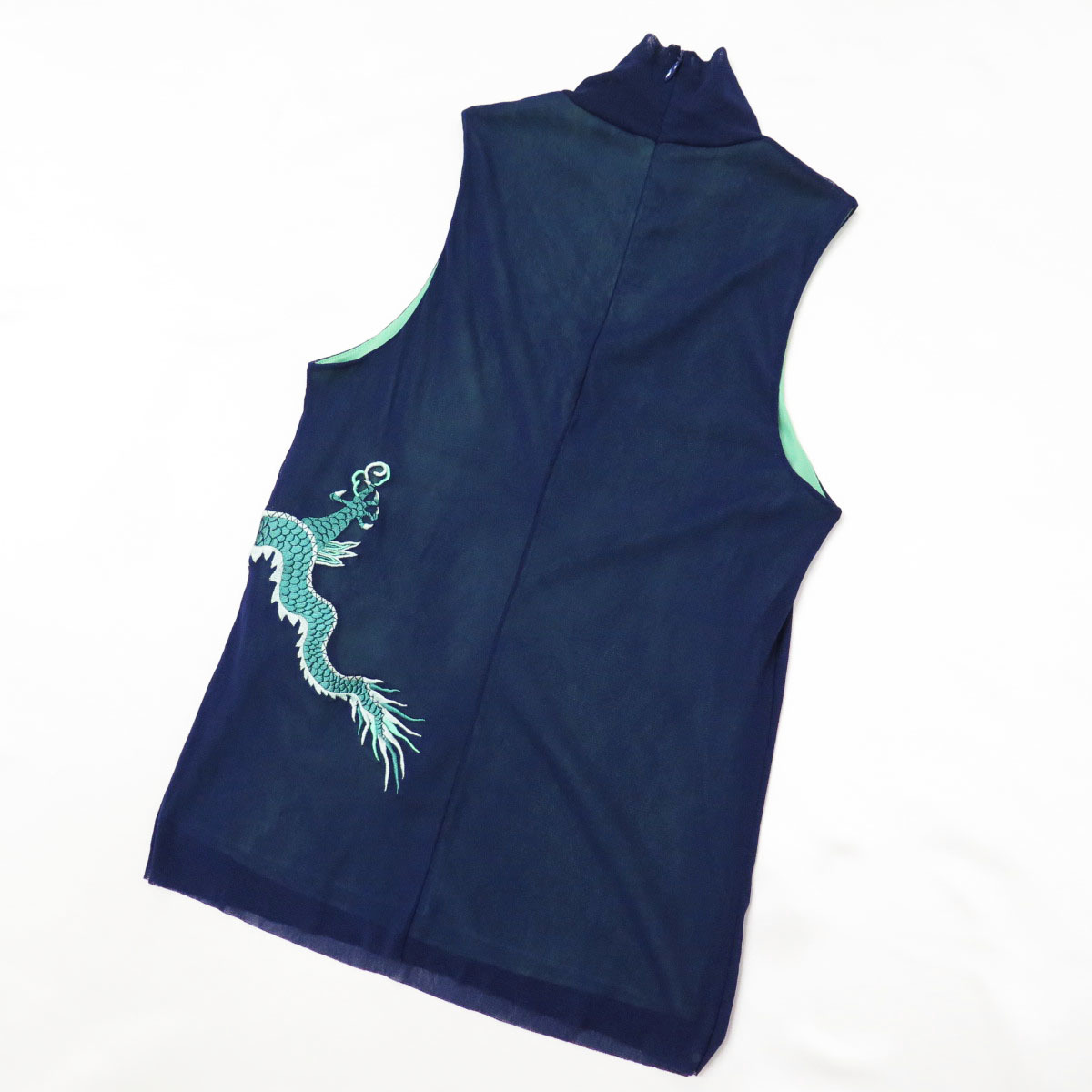 VIVIENNE TAM DRAGON EMBROIDERED MESH TOP ヴィヴィアンタム ドラゴン 