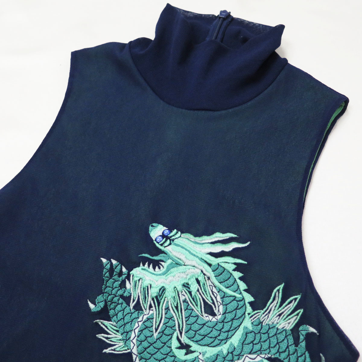 VIVIENNE TAM DRAGON EMBROIDERED MESH TOP ヴィヴィアンタム ドラゴン 
