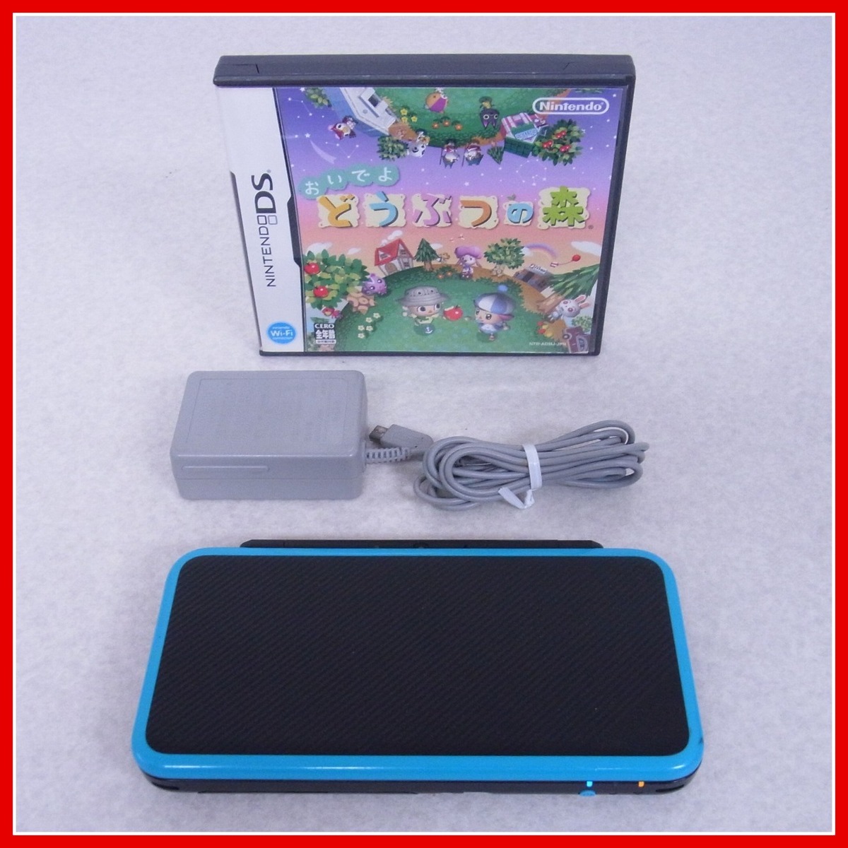 動作品 Newニンテンドー2DSLL ブラック×ターコイズ 本体 + ソフト おいでよどうぶつの森 まとめてセット Nintendo 任天堂【10 ブラック×ターコイズ 本体 Newニンテンドー2DSLL JAN-001 動作品NEWニンテンドー2DSLL ニンテンドー2DSLL