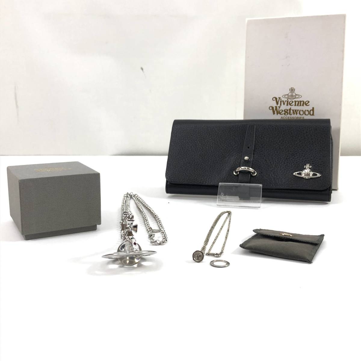 2080)【1円～】ヴィヴィアン 財布/ネックレス3点セット BIGオーブ 