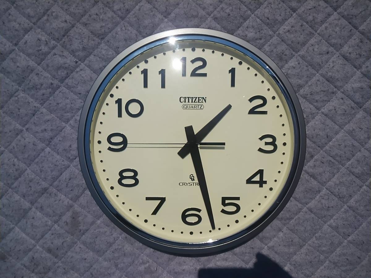  80年代レトロ CITIZEN シチズン クリストロン掛け時計スイープセコンドセッティング 学校オフィス駅公園の時計 視認性抜群(一般)｜売買されたオークション情報、yahooの商品情報をアーカイブ 置時計