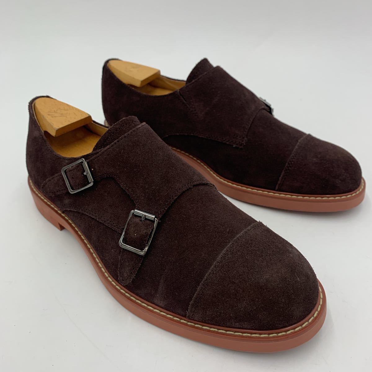 B 高級感溢れる Patrick Cox パトリックコックス 本革 スエードレザー 革靴 ダブルモンクストラップ 紳士靴 25 5cm メンズ パトリックコックス 売買されたオークション情報 Yahooの商品情報をアーカイブ公開 オークファン Aucfan Com