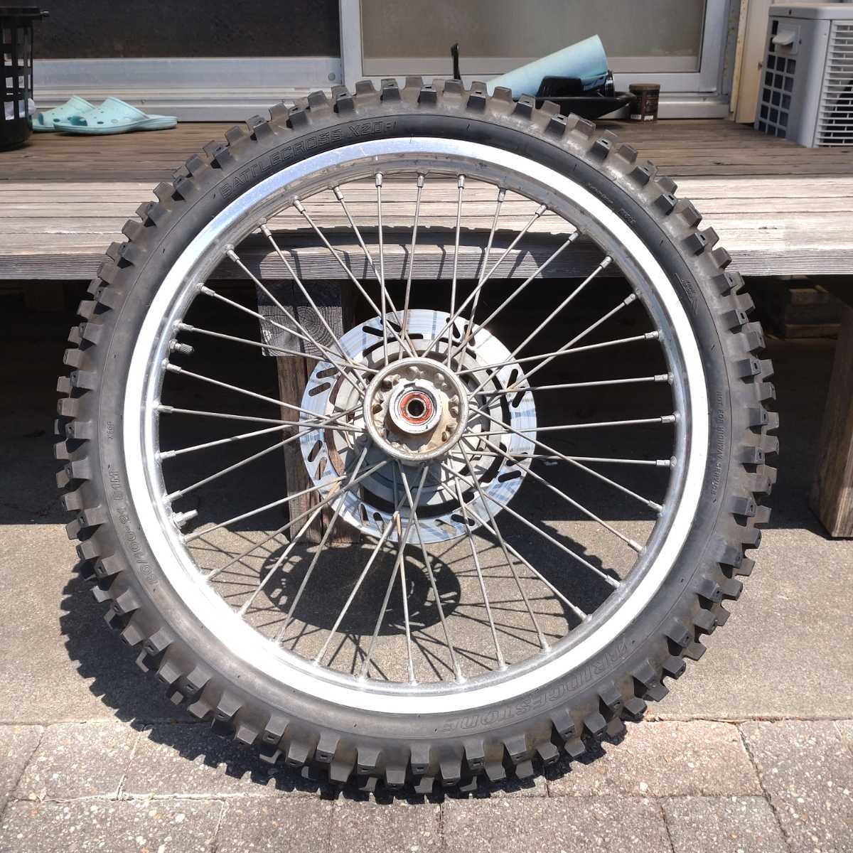 フロントホイール タイヤセット KDX220SR 250SB Dトラッカー カワサキ 
