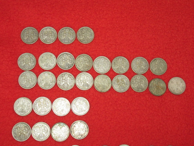旭日50銭銀貨 （明）銀貨 45枚まとめて 50銭 小型50銭銀貨 大正11年