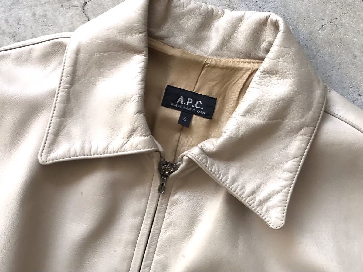 a.p.c. フランス製 レザージップアップブルゾン 二子玉) A.P.C