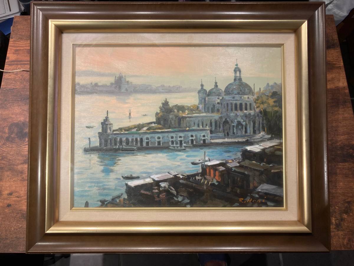 数量限定，新品 堀林弥 ベニスの午后 イタリア 額縁サイズ 56.5&times;47.5(自然、風景画)｜売買されたオークション情報、yahooの商品情報をアーカイブ公開 - オークファン 自然、風景画