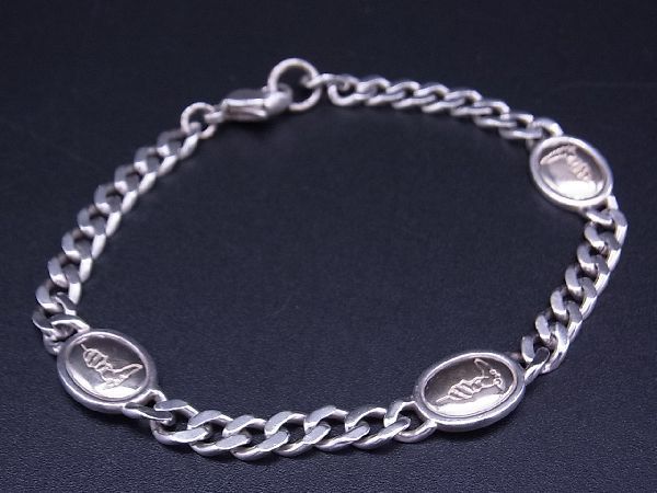 トラサルディブレスレット　シルバー925 1円 □美品□ TRUSSARDI トラサルディ 925 チェーン ブレスレット