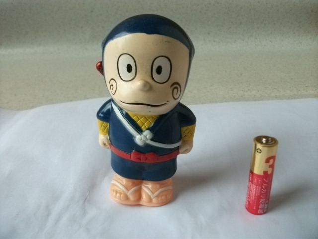 希少 レア 非売品 当時物 住友銀行 忍者ハットリくん 貯金箱 ソフビ