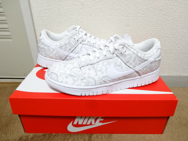 【人気定番，お得】 定価以下 W NIKE DUNK LOW ESS WHITE PAISLEY wmns us8 25cm mens us6.5 24.5cm DJ9955-100 ナイキ ダンク ホワイト ペイズリー(25.0cm)｜売買されたオークション情報、yahooの商品情報をアーカイブ公開 - オークファン 25.0cm