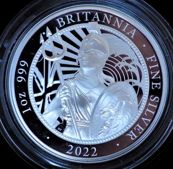 2022年 ブリタニア 英国 1オンス シルバープルーフコイン 限定版3,500