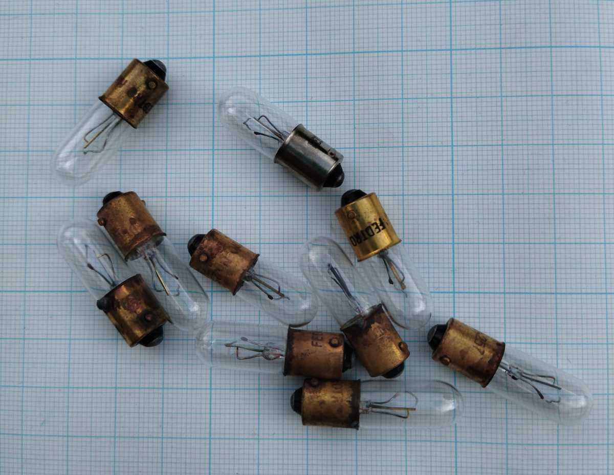 【長期保管・通電確認】FEDTRO製 12V バイメタル電球 BA9S口金 10球セット_1