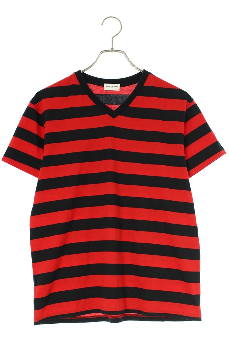 サンローラン LAURENT Laurent SAINT ボーダーTシャツ Paris Saint