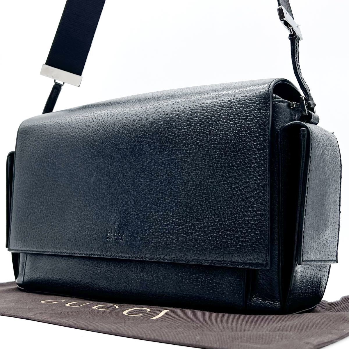 1円《美品》GUCCI グッチ『希少デザイン』ヴィンテージ レザー 本革 