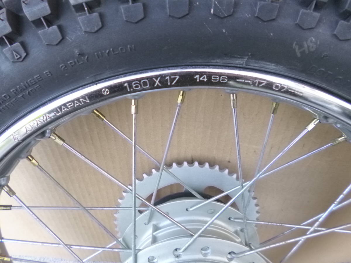 TL50 バイアルス　リアホイールAssy　純正当時物　17インチ TL50 2026年最新Yahoo!オークション ホンダ 安いバイク 売約済みTL125 Yahoo