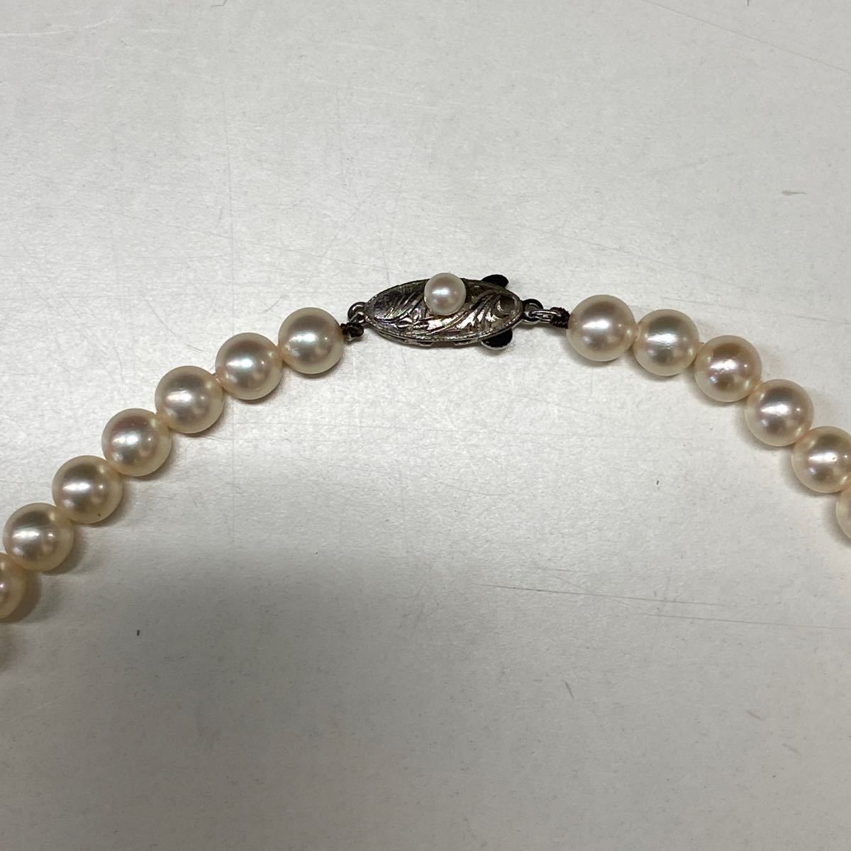 三越 パール ネックレス パールネックレス SILVER刻印 三越購入 SILVER 