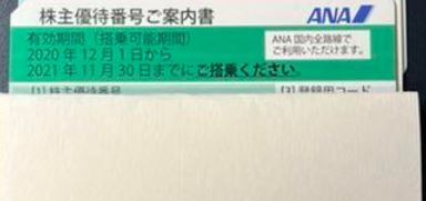 ANA 株主優待券　2022年5月31日まで延長　6枚セット_1