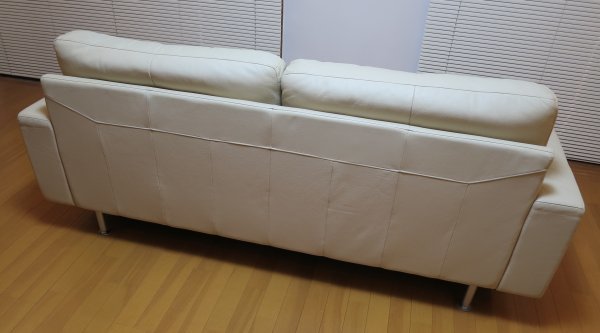 無印良品 牛革 レザーソファ 2.5シーター 幅約190cm オフホワイト MUJI