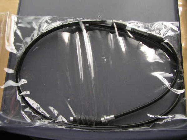 ◎１２Vモンキーゴリラ　30ｃｍロングFブレーキワイヤー黒新品　ハンドル交換時に