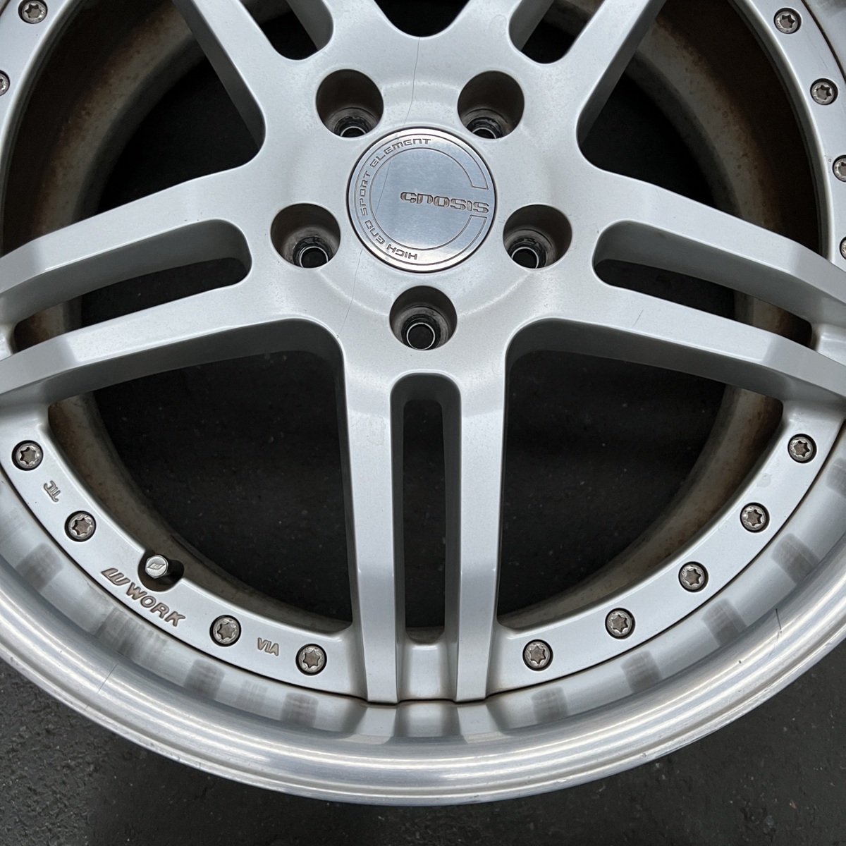 社外ホイール1本 WORK GNOSIS GS2 ワーク グノーシス シルバー 