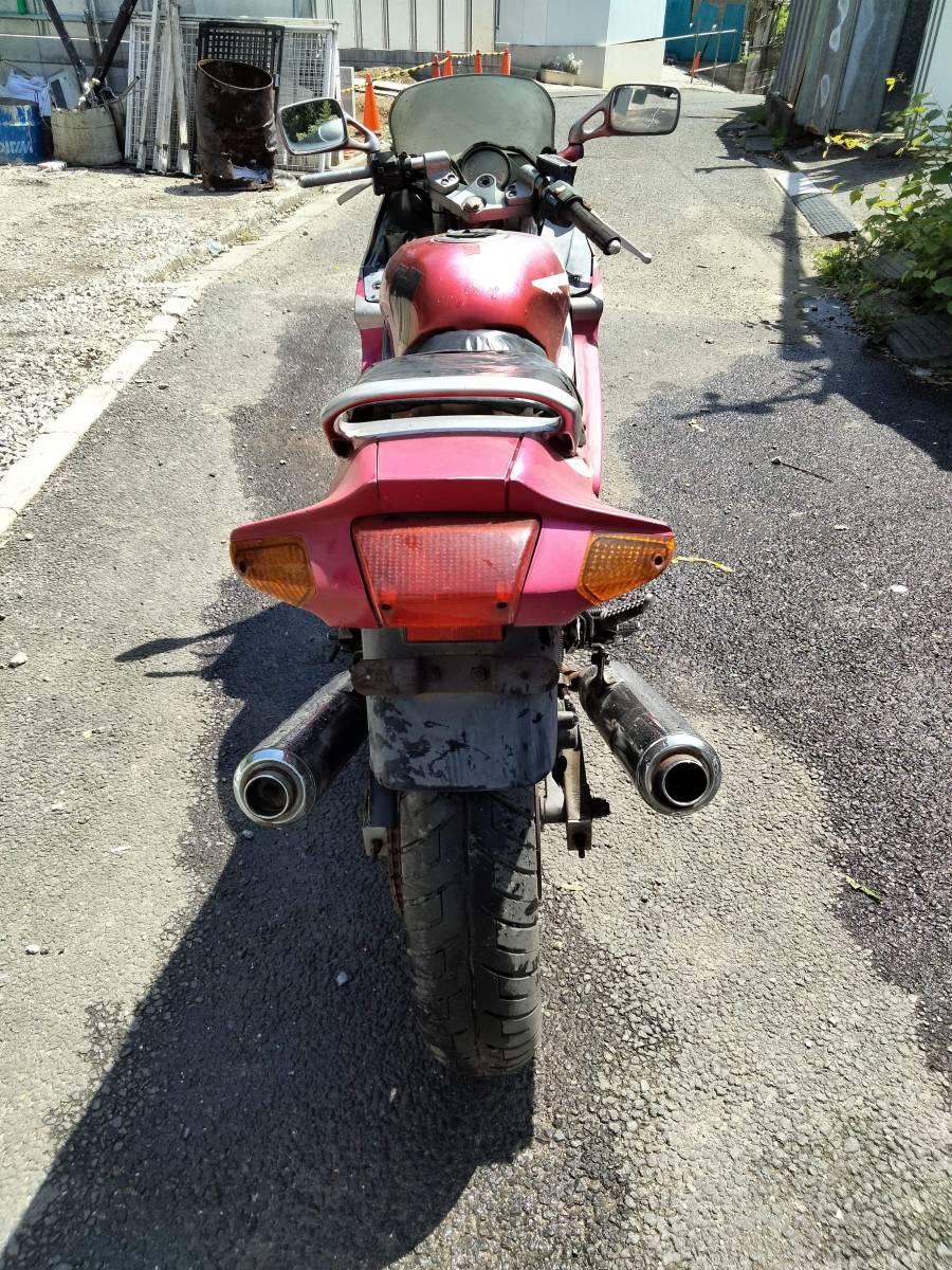 現状車　完全部品取り　レストア　輸出に　カワサキ　ZZR250　書なしエンジン未確認　書ありフレーム付き　　東京都　 カワサキ ZZR250 部品取り ゼルビス ルネッサ B1301017
