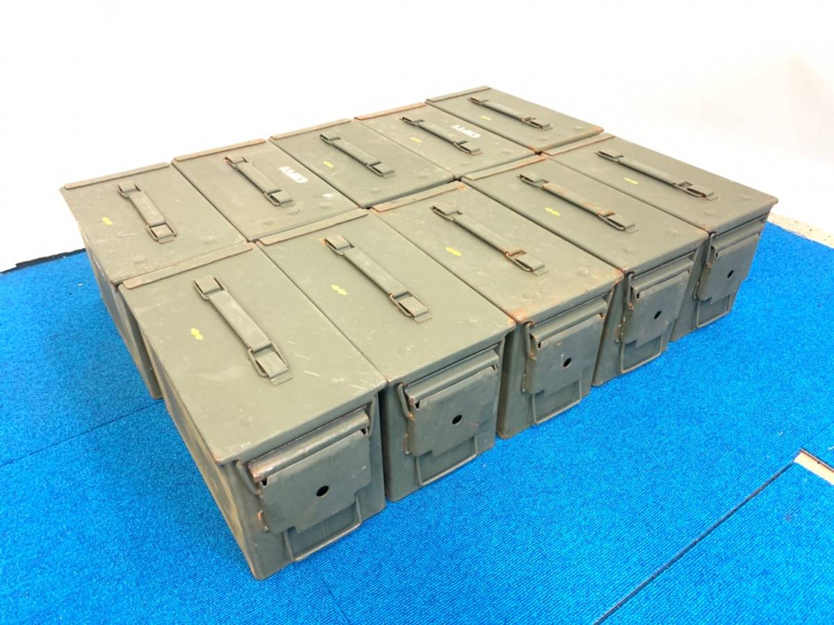 米軍放出品ミリタリー アンモボックス 10個 アンモ缶 アーモ缶 工具