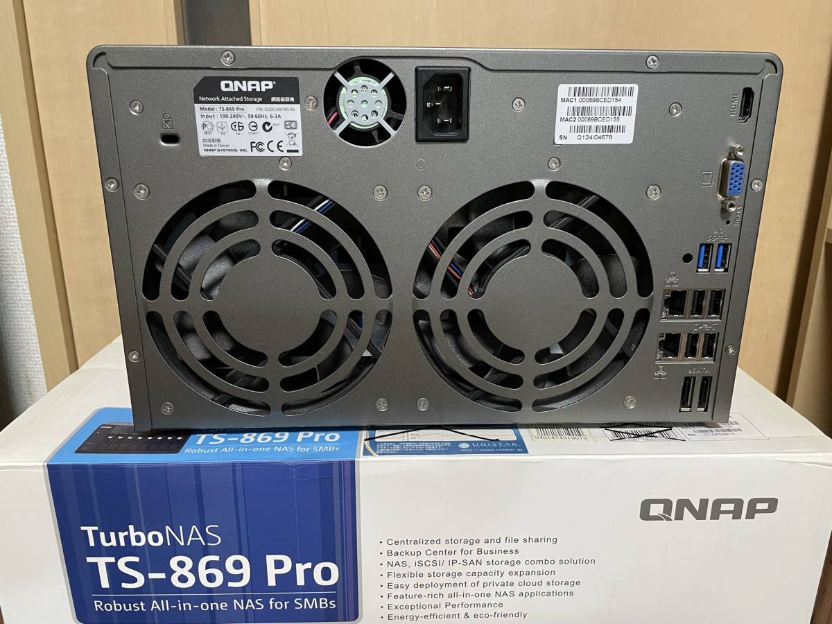 オンラインコード QNAP 8ベイ NAS TS-869pro (中古)