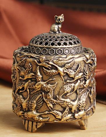 CY909 時代物 在銘 古銅「蟾蜍/蟇蛙」置物 全長19.5cm 重1.6kg 疣蛙