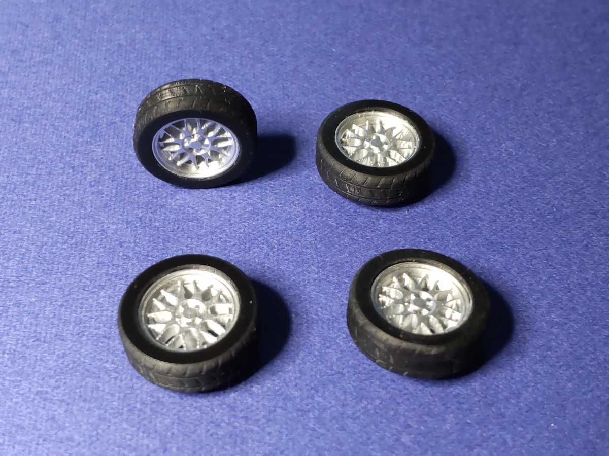 BBS RG-R風ホイール＆タイヤ 4本セット 1/43スケール 国産名車